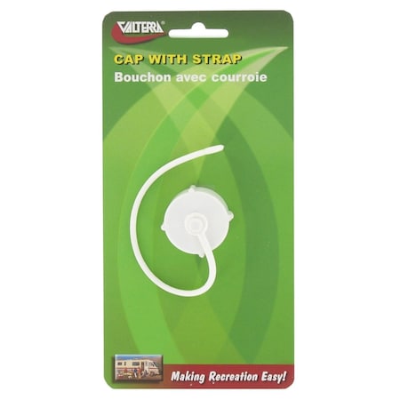 Valterra HOSE CAP, 3/4IN, WITH STRAP, WHITE, CARDED T1020-1DWVP